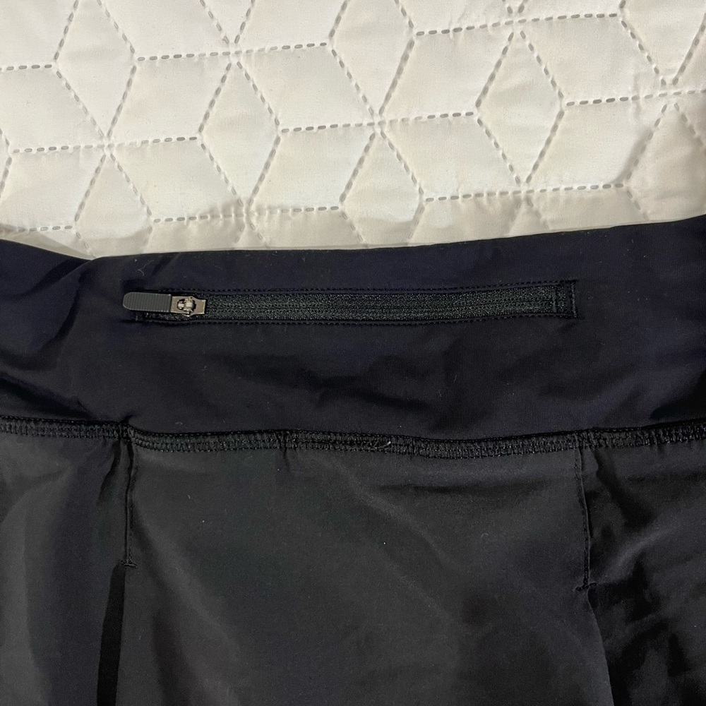 Lululemon Pace Rival Athletic Skirt Black Size 6 Tall Built-In Shorts Athletic - Picture 9 of 9